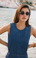 Sun Seeker Denim Tank | Deep Water