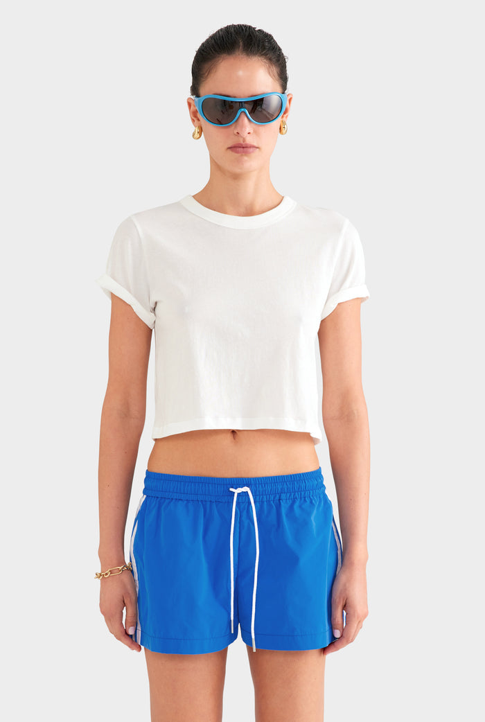 Taffeta Short - Bright Blue/White