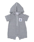 Terry Romper Stripes | Navy