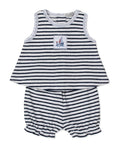 Terry Sunsuit Set Stripes | Navy