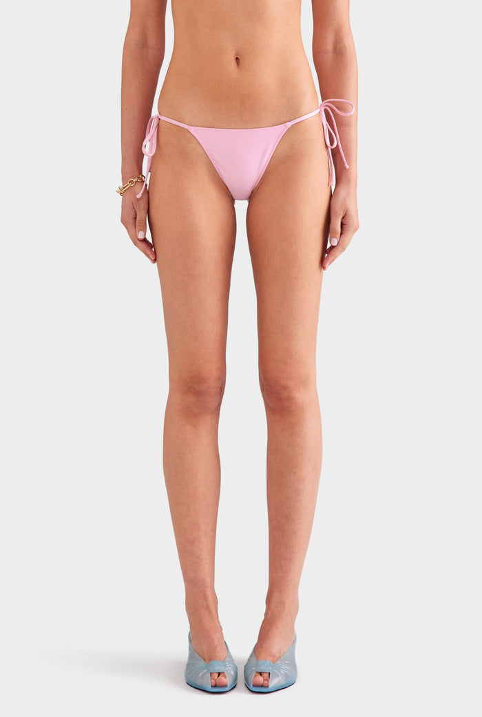 Tie Side Bikini Brief - Pink