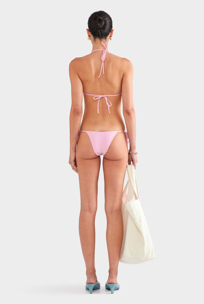 Tie Side Bikini Brief - Pink