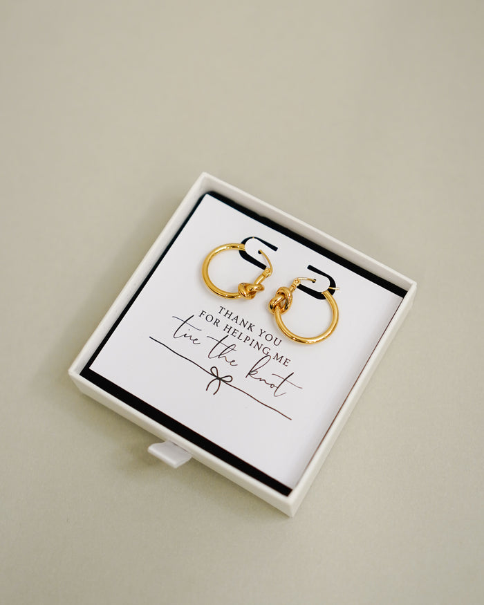 "Tie the Knot" Thank You Earring Gift Box - Giftware - Honey Fawn Boutique