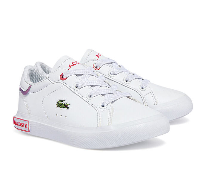 Toddlers Lacoste Powercourt 0722 1 SUI (White/Pink)