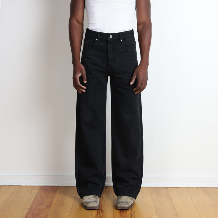 Tokyo Dad Jeans | Straight-Wide Leg Metal Black