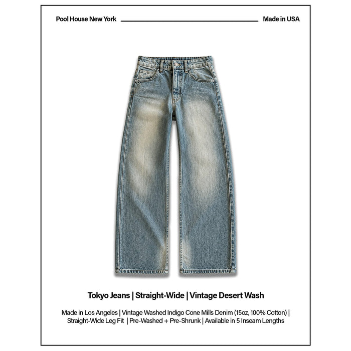 Tokyo Jeans | Straight-Wide Leg Vintage Desert Wash
