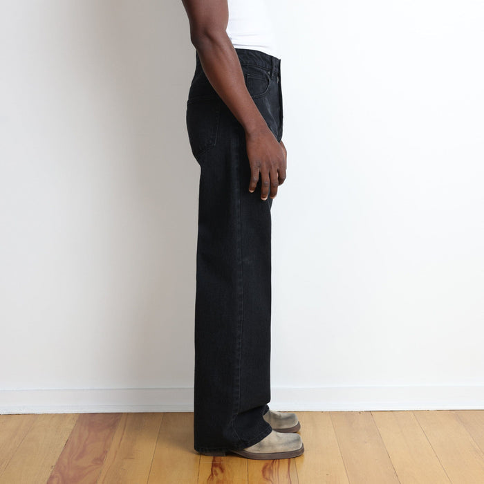 Tokyo Dad Jeans | Straight-Wide Leg Stoned Black