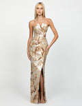 Tonaya Strapless Gown Gold - Dress - Bariano