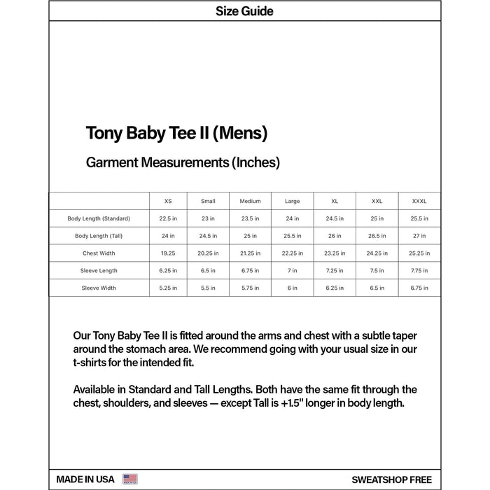 Tony Baby Tee II | Mens T-Shirt Classic White