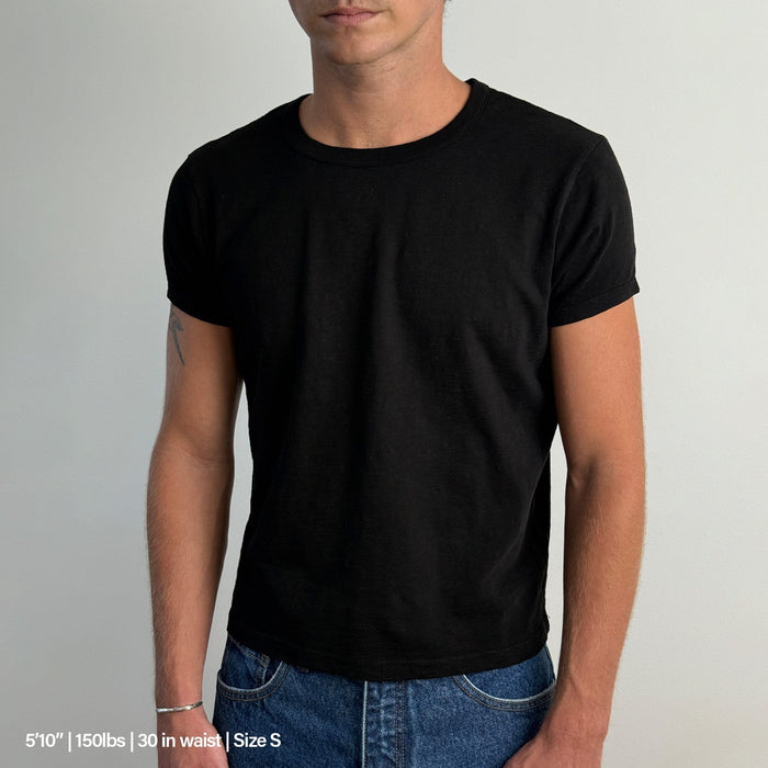 2-Pack | Tony Baby Tee | Slub | Mens T-Shirt Classic White | Classic Black