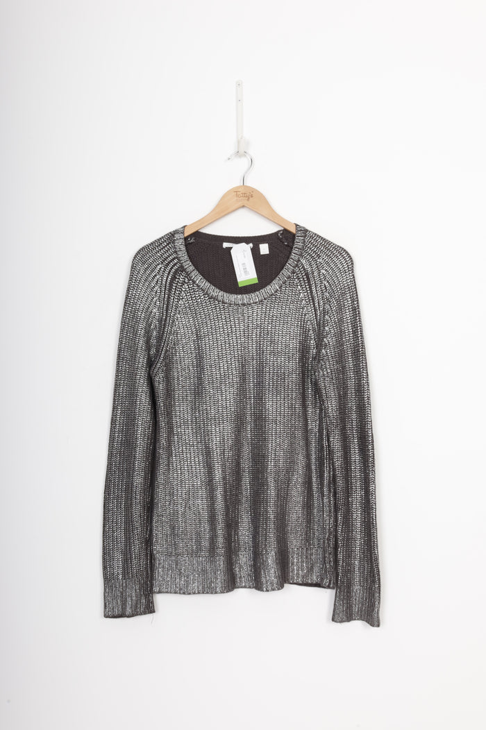 Trenery Womens Metallic Jumper Size M