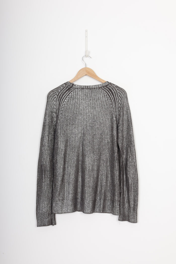 Trenery Womens Metallic Jumper Size M