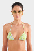 Triangle Bikini - Blue/Green/Yellow V Monogram
