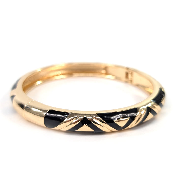 Triangles Bangle (in Gift Box) - Black