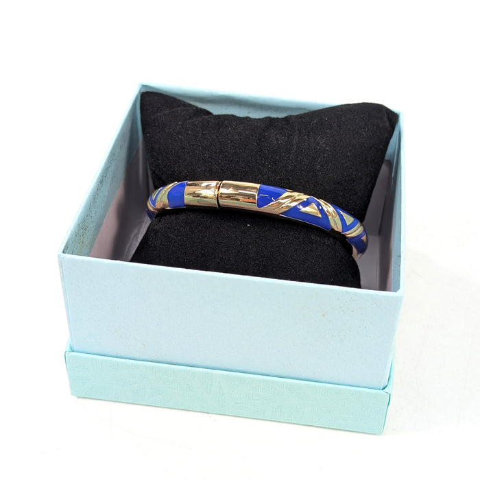 Triangles Bangle (in Gift Box) - Blue