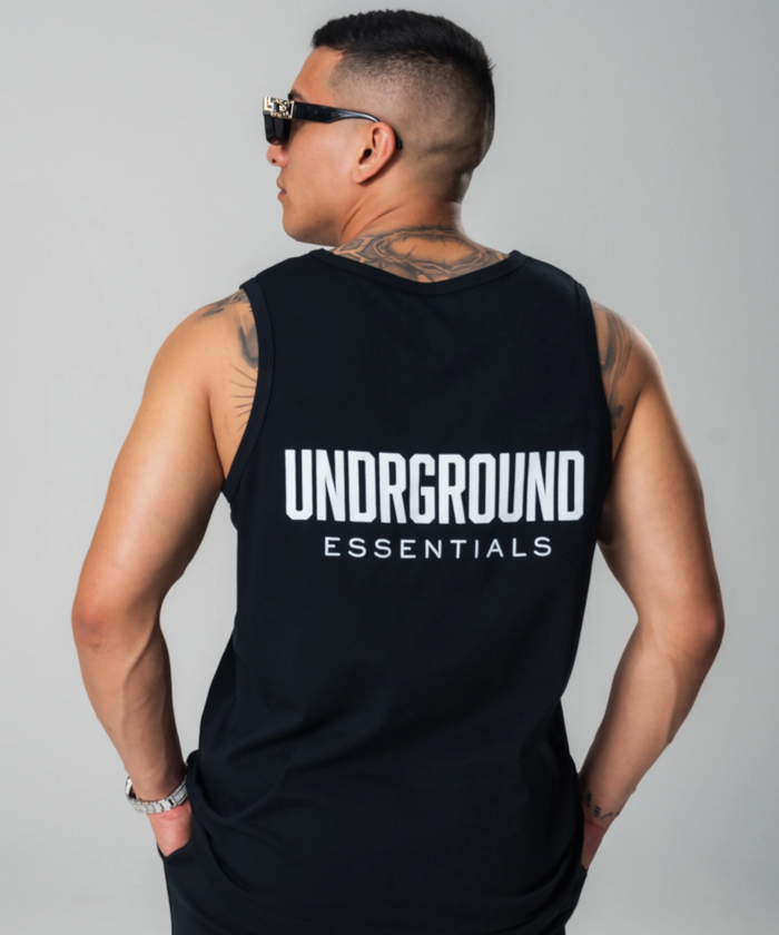 UNDRGROUND Cotton Singlet (Black)
