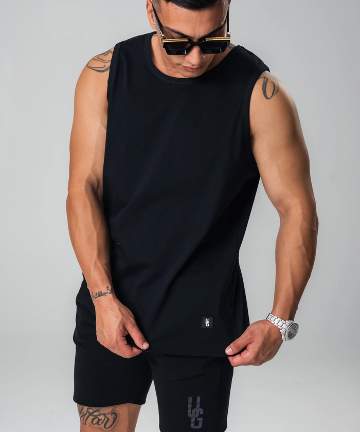 UNDRGROUND Cotton Singlet (Black)