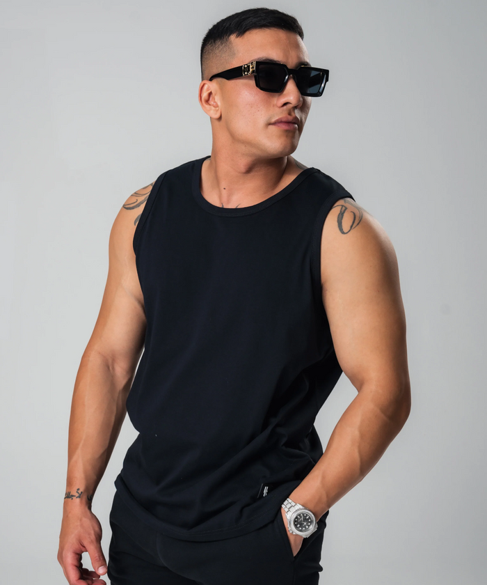 UNDRGROUND Cotton Singlet (Black)