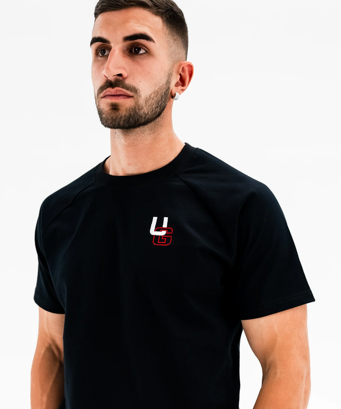 UNDRGROUND Curved Tee x Graff Print (Black/Red)
