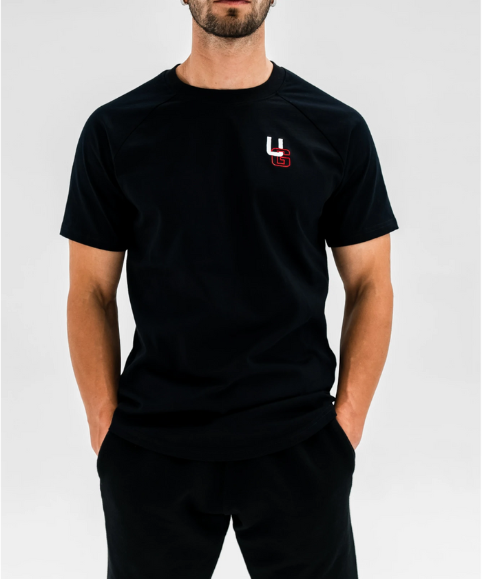 UNDRGROUND Curved Tee x Graff Print (Black/Red)