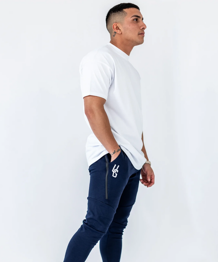 UNDRGROUND Logo Box-Fit Arm Print Tee (White)