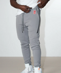 UNDRGROUND ‘Out Tha Mud' Tapered Joggers (Grey/Red)