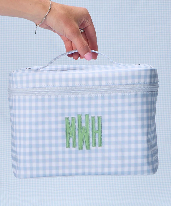 Vanity Case | Light Blue Gingham