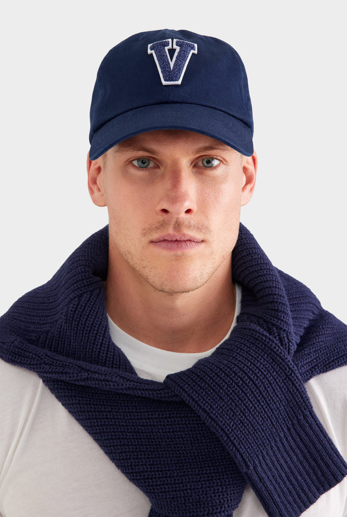 Venroy Varsity Cotton Twill Cap - Navy