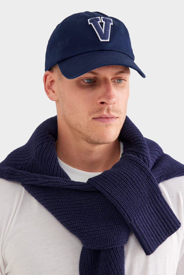 Venroy Varsity Cotton Twill Cap - Navy