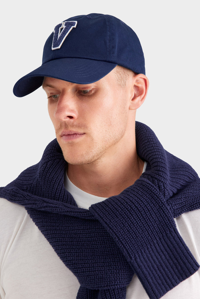 Venroy Varsity Cotton Twill Cap - Navy
