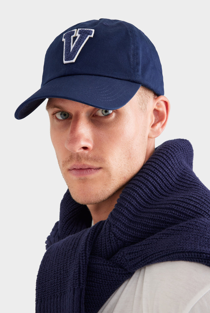 Venroy Varsity Cotton Twill Cap - Navy