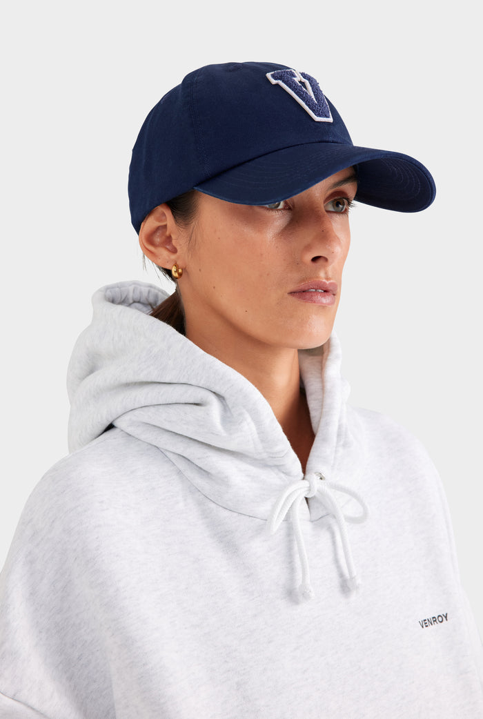 Venroy Varsity Cotton Twill Cap - Navy
