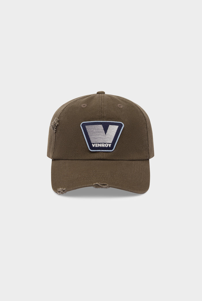 Venroy Washed Canvas Cap - Olive