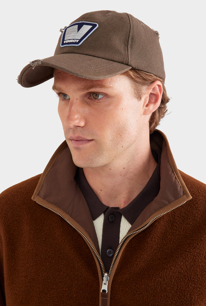Venroy Washed Canvas Cap - Olive