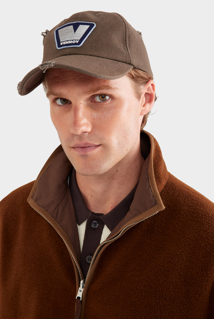 Venroy Washed Canvas Cap - Olive