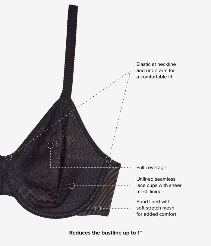 Visual Effects Minimizer Bra: Black