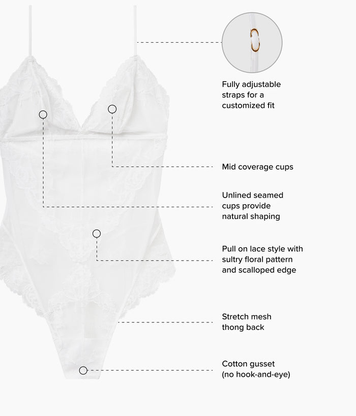 Vivid Attraction Bodysuit: White
