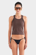 Wide Strap Tank - Chocolate