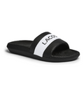 Women's Lacoste Croco Slides (Black/White)