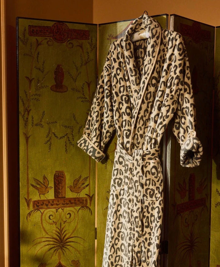 Women’s Long Plush Robe | Leopard