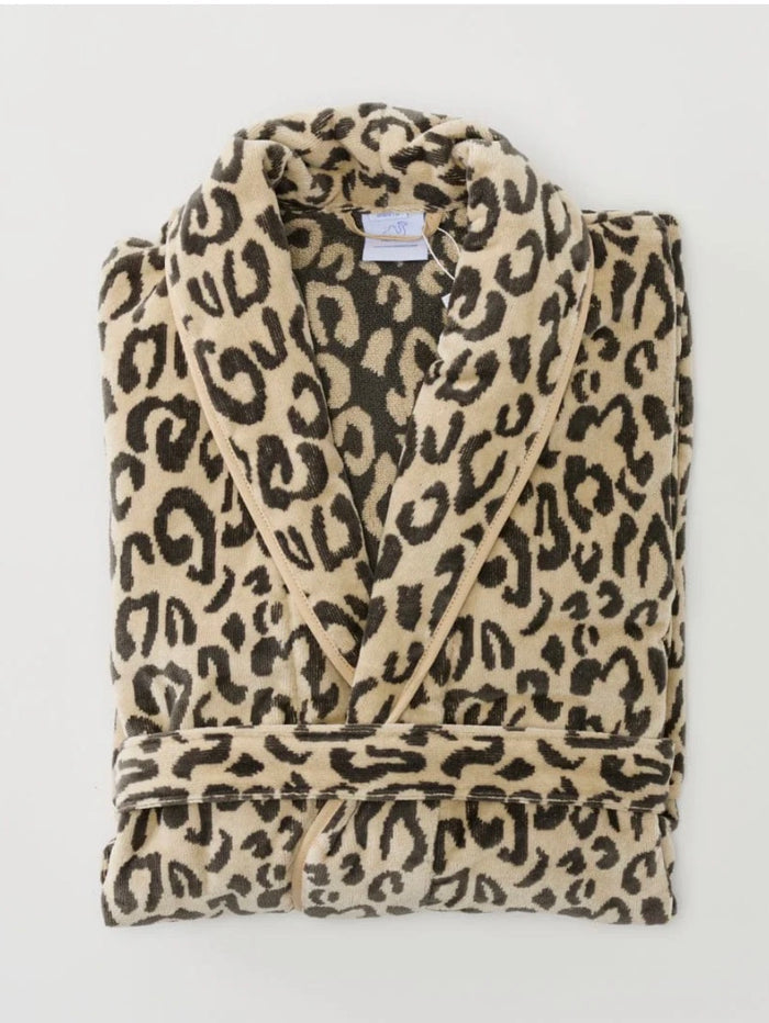 Women’s Long Plush Robe | Leopard
