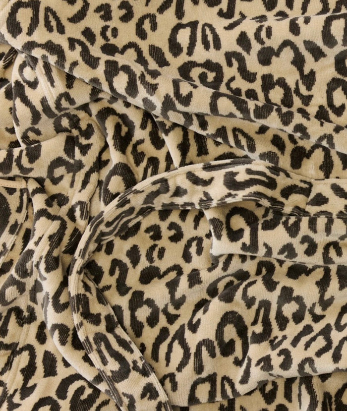 Women’s Long Plush Robe | Leopard