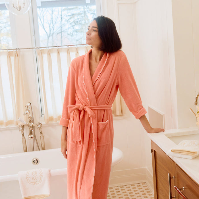 Women's Long Scallop Lightweight Robe | Tulip