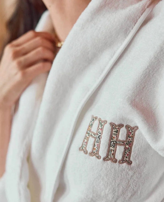 Women’s Long Signature Robe | White on White