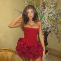 Women's Sleeveless 2 Piece Dress Set Mini Sexy Cropped Top and Skirt Set Red Strapless Corset Party Dresses