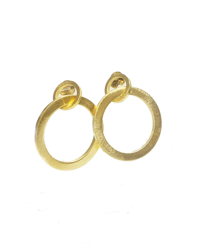 Zilah Two Circle Flat Hoop