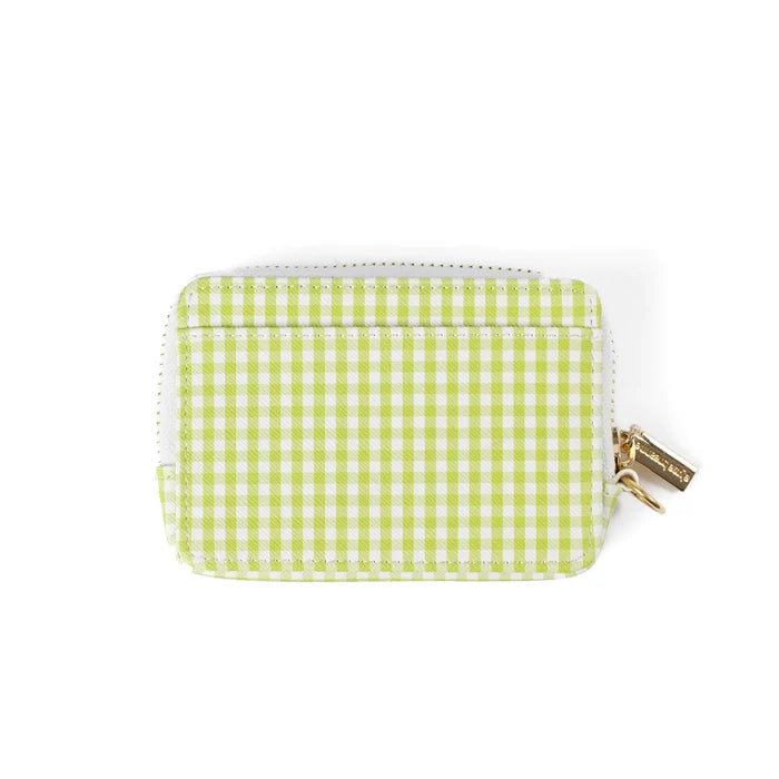 Zip Wallet | Green Gingham