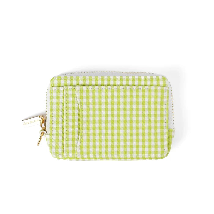 Zip Wallet | Green Gingham
