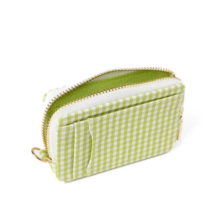 Zip Wallet | Green Gingham