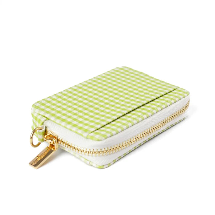 Zip Wallet | Green Gingham